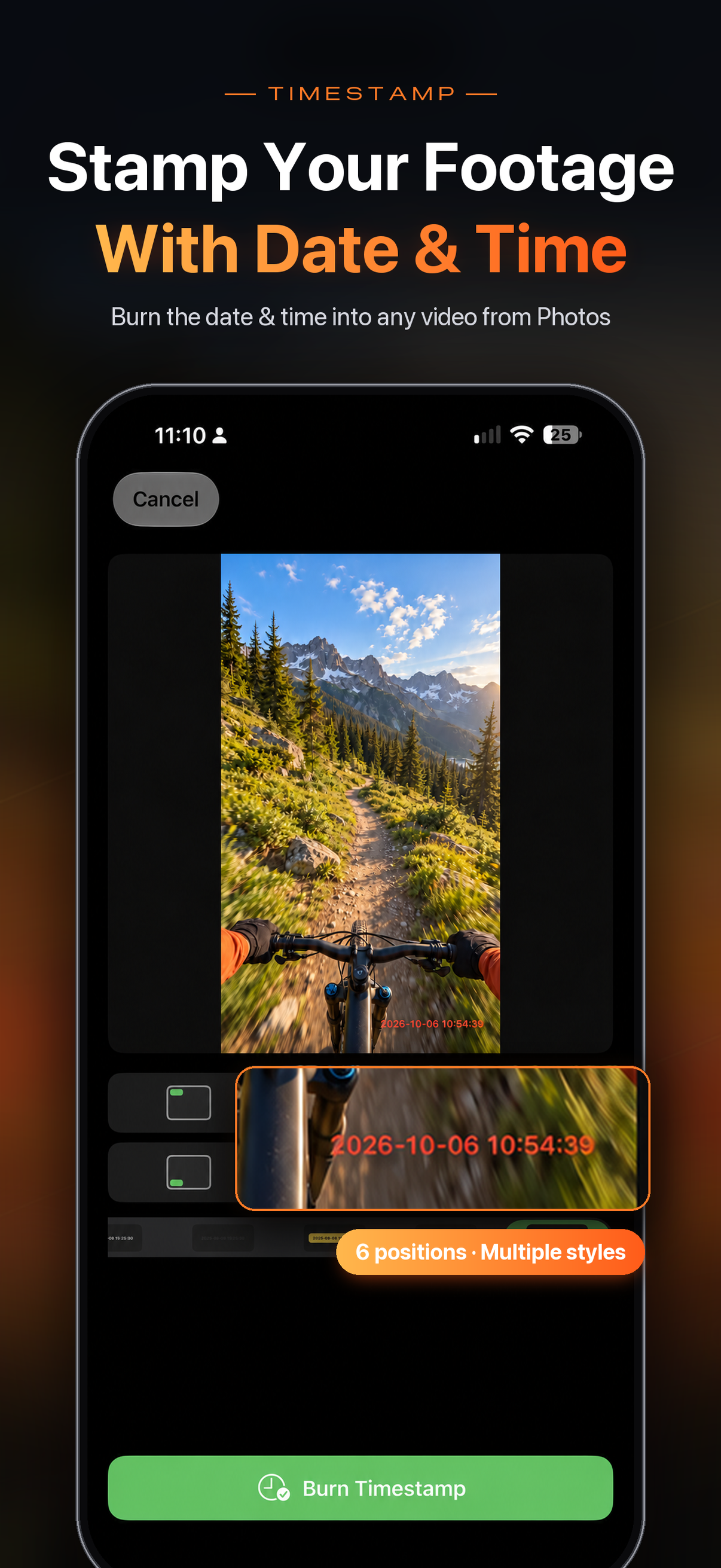 Timestamp album videos: 6 positions, multiple styles